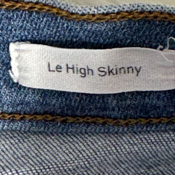 Frame Denim Le High Skinny Distressed Raw Hem Cropped Jeans Sz 28 - Picture 9 of 13